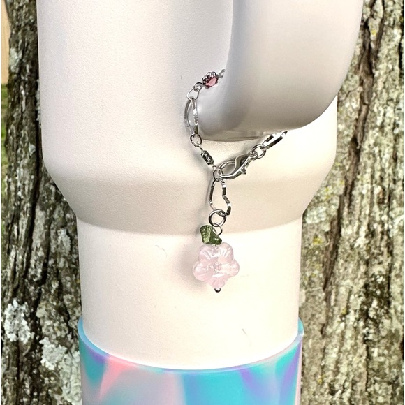 Floral Stanley Cup Accessories Floral Stanley Charm Floral Tumbler Charm - Picture 3 of 13